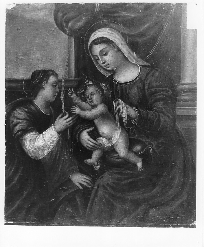 matrimonio mistico di Santa Caterina da Siena (dipinto) - ambito veneto (sec. XVII)