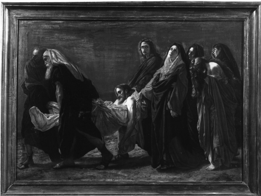 trasporto di Cristo al sepolcro (dipinto) - ambito veronese (inizio sec. XX)