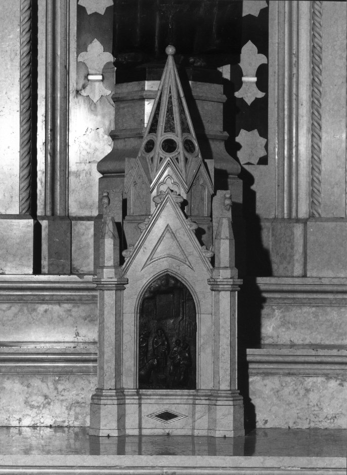 tabernacolo - a frontale architettonico, elemento d'insieme di Banterle Francesco (secondo quarto sec. XX)