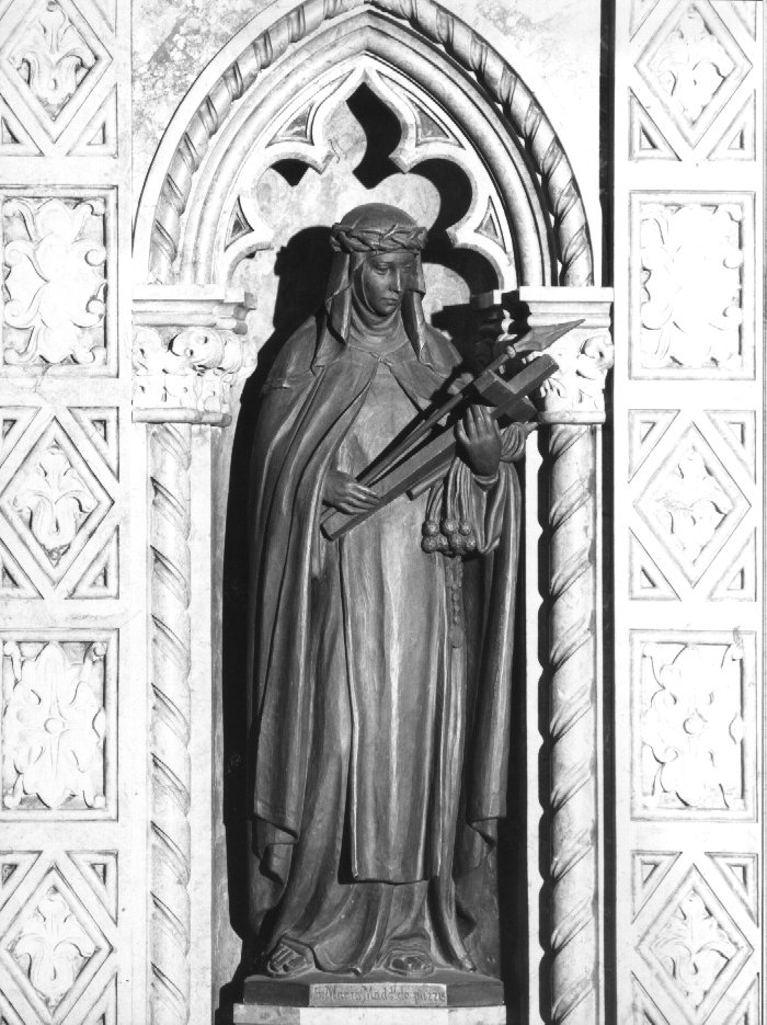 Santa Maria Maddalena dei Pazzi (statua, elemento d'insieme) - ambito veronese (secondo quarto sec. XX)