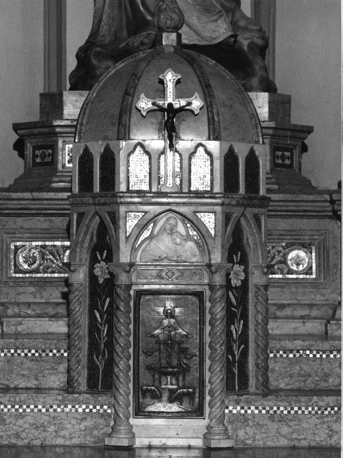 tabernacolo - a tempietto, elemento d'insieme - ambito veneto (secondo quarto sec. XX)