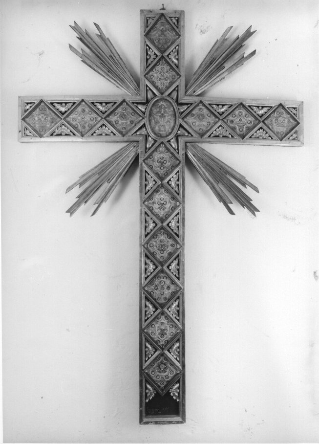 reliquiario - a croce - ambito veneto (sec. XIX)