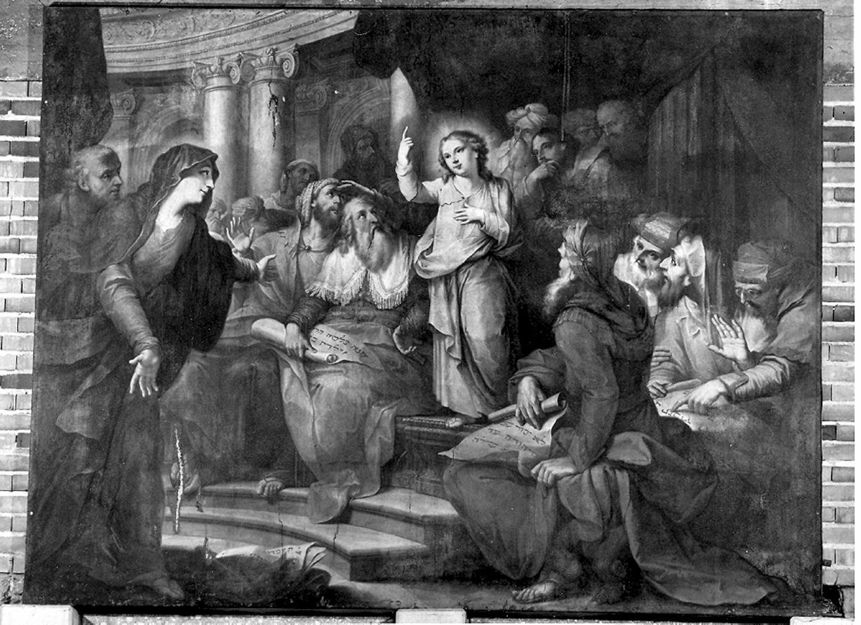 disputa di Gesù con i dottori nel tempio (dipinto) di Ugolini Agostino (sec. XVIII)