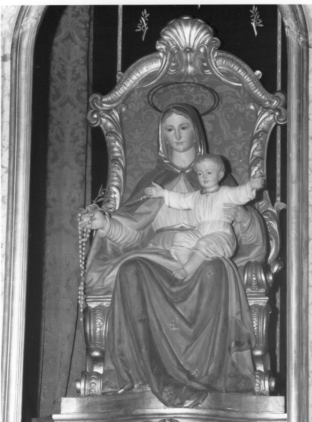 Madonna in trono con Bambino (scultura) - ambito veneto (sec. XIX)