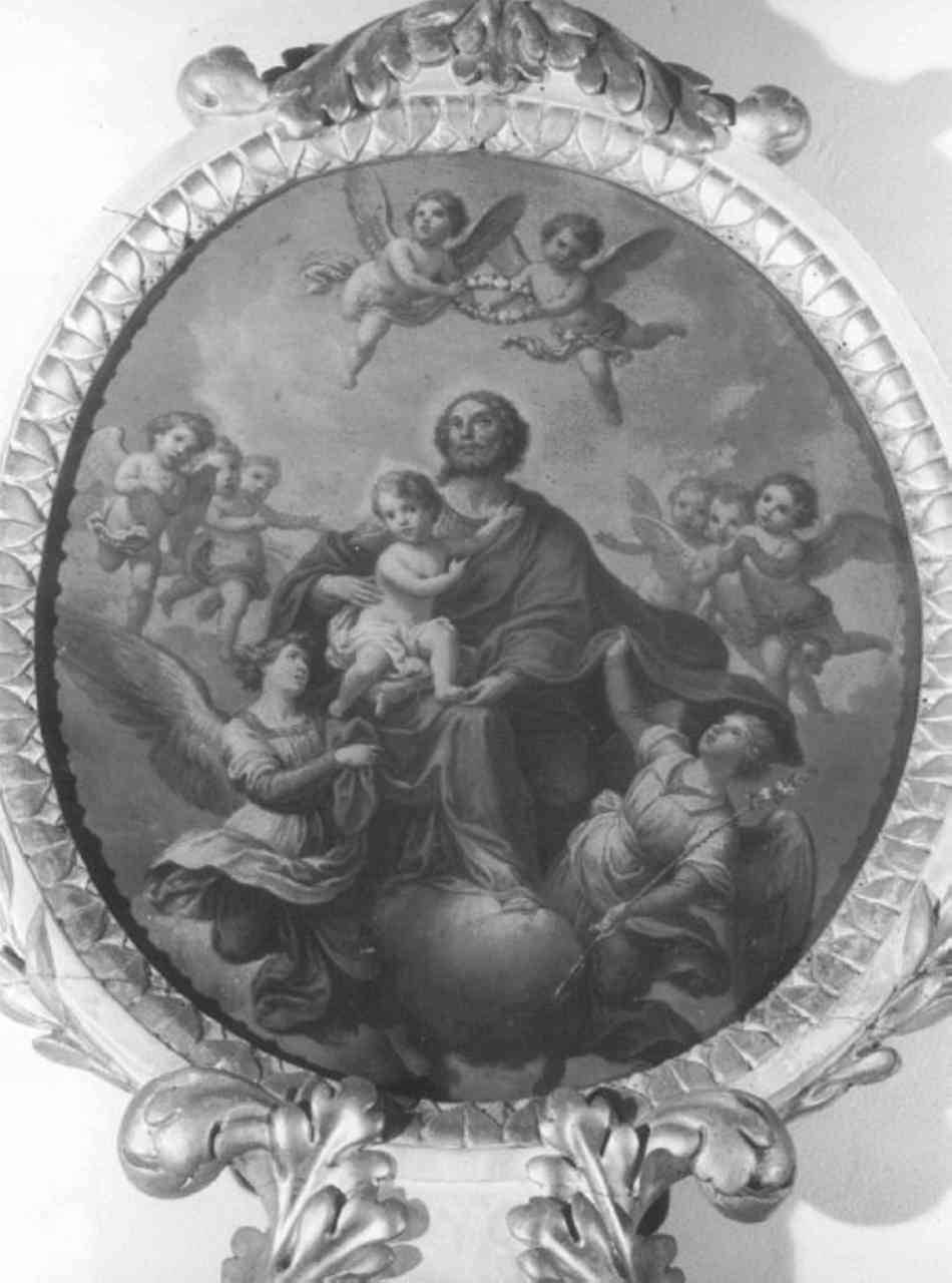 San Giuseppe e Gesù Bambino (dipinto) di Caliari Giovanni Battista (sec. XIX)