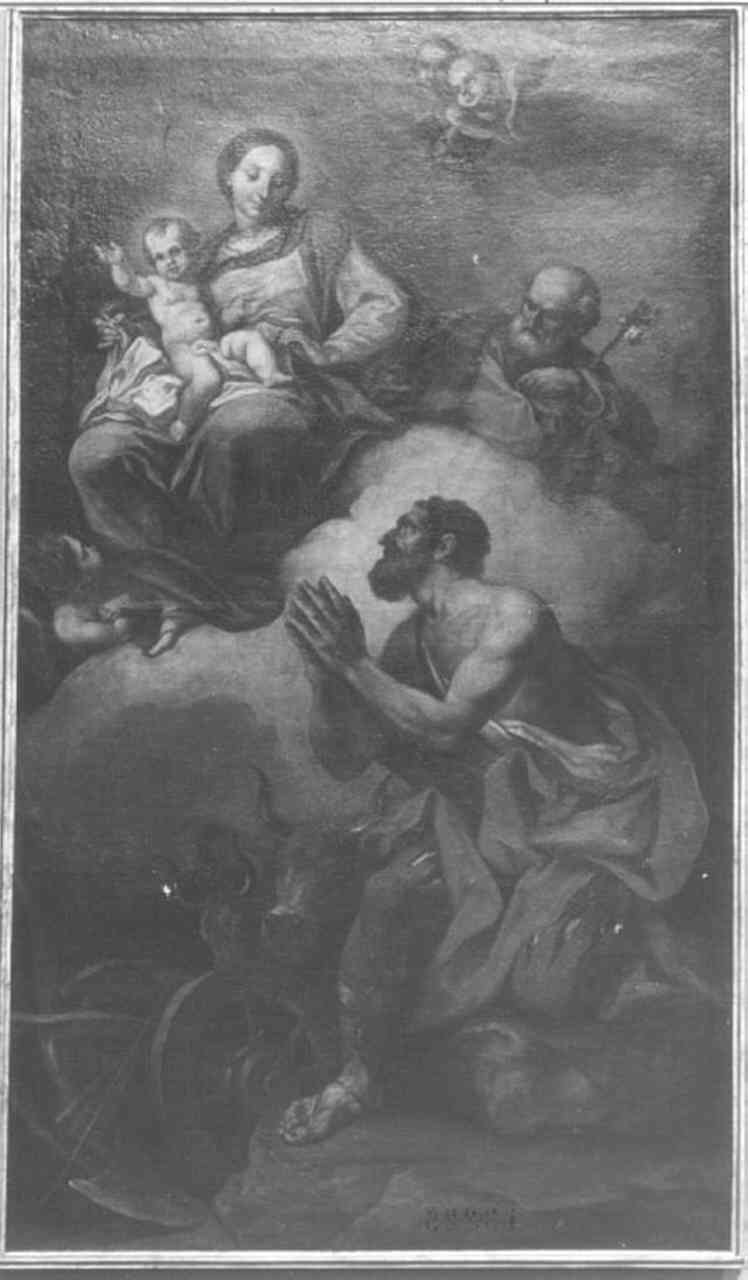 Madonna con Bambino e Santi (dipinto) di Cignaroli Giambettino (attribuito) (sec. XVIII)