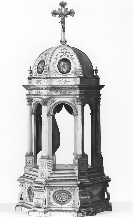 reliquiario architettonico - a tempietto - ambito veneto (sec. XIX)