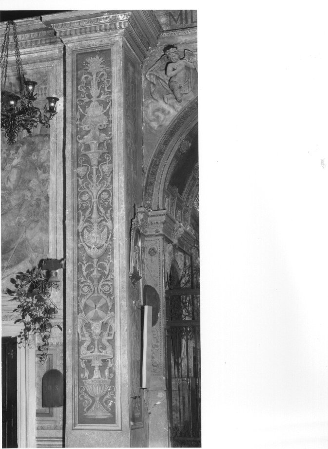 motivi decorativi a candelabra (dipinto) di Zanfrognini Carlo (sec. XX)
