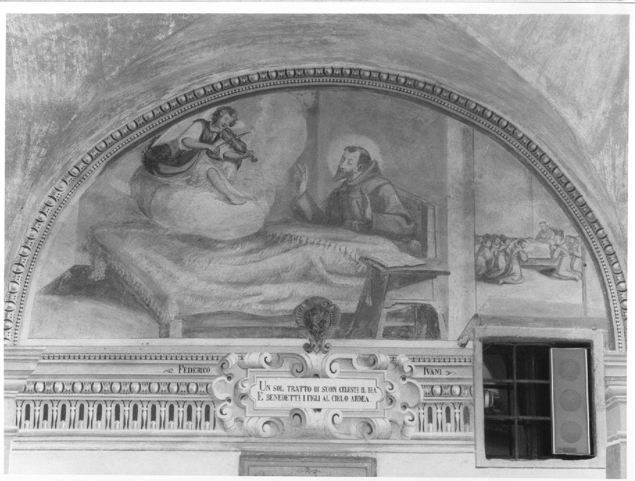 episodi della vita di San Francesco d'Assisi (dipinto, elemento d'insieme) di Muttoni Domenico il Giovane (attribuito) (sec. XVII)