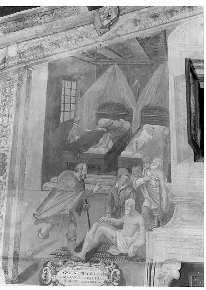 San Rocco guarisce gli appestati (dipinto, elemento d'insieme) di Ligozzi Francesco (bottega) (sec. XVI)