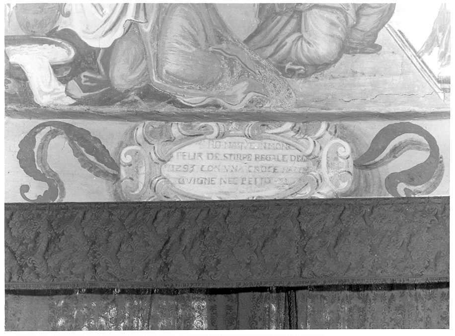 cartiglio con iscrizione (dipinto, elemento d'insieme) di Ligozzi Francesco (bottega) (sec. XVI)
