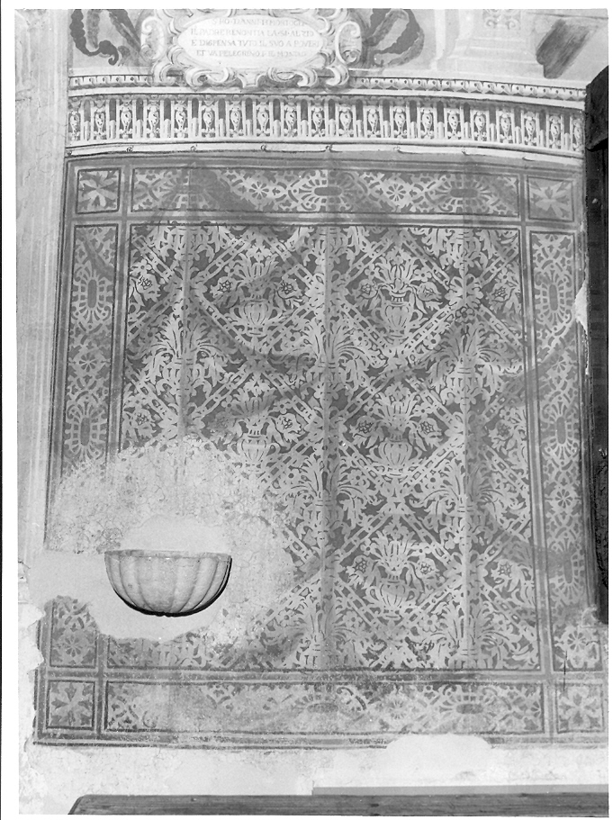 motivi decorativi a finti tendaggi (dipinto, elemento d'insieme) di Ligozzi Francesco (bottega) (sec. XVI)