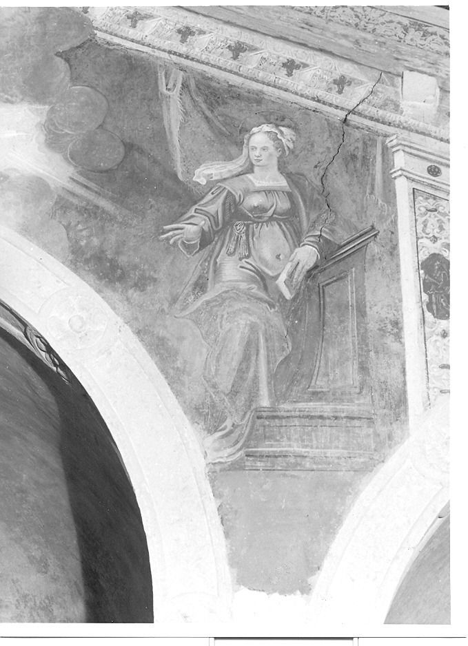 Madonna annunciata (dipinto, elemento d'insieme) di Brusasorci Felice (scuola) (seconda metà sec. XVI)