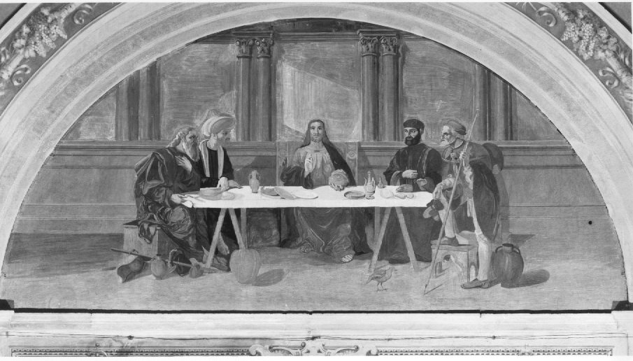 cena in Emmaus (dipinto) di Trentini Guido (sec. XX)