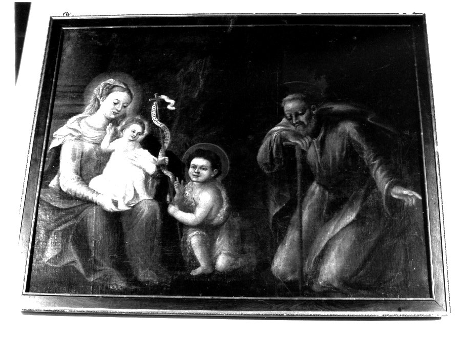 Sacra Famiglia e San Giovannino, Madonna con Bambino e San Giovannino (dipinto) - ambito veneto (sec. XVII)