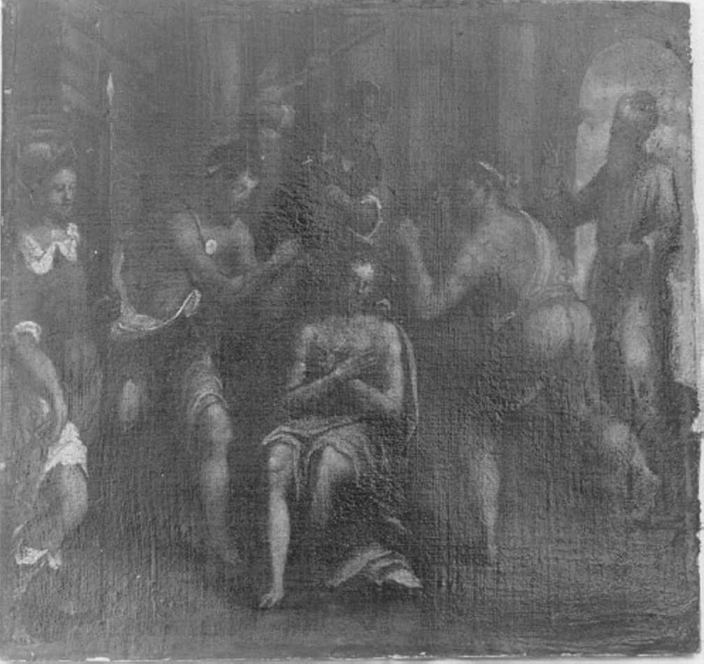 Cristo coronato di spine (dipinto, elemento d'insieme) di Ridolfi Claudio (attribuito) (fine/inizio secc. XVI/ XVIII)