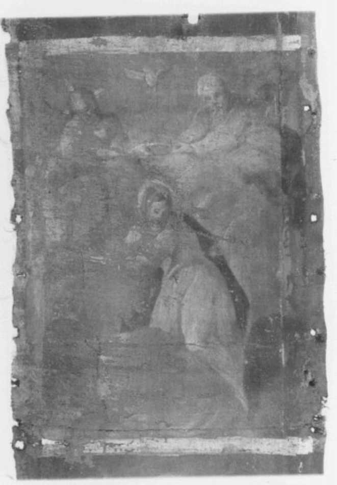 incoronazione di Maria Vergine (dipinto, elemento d'insieme) - ambito veronese (sec. XVII)