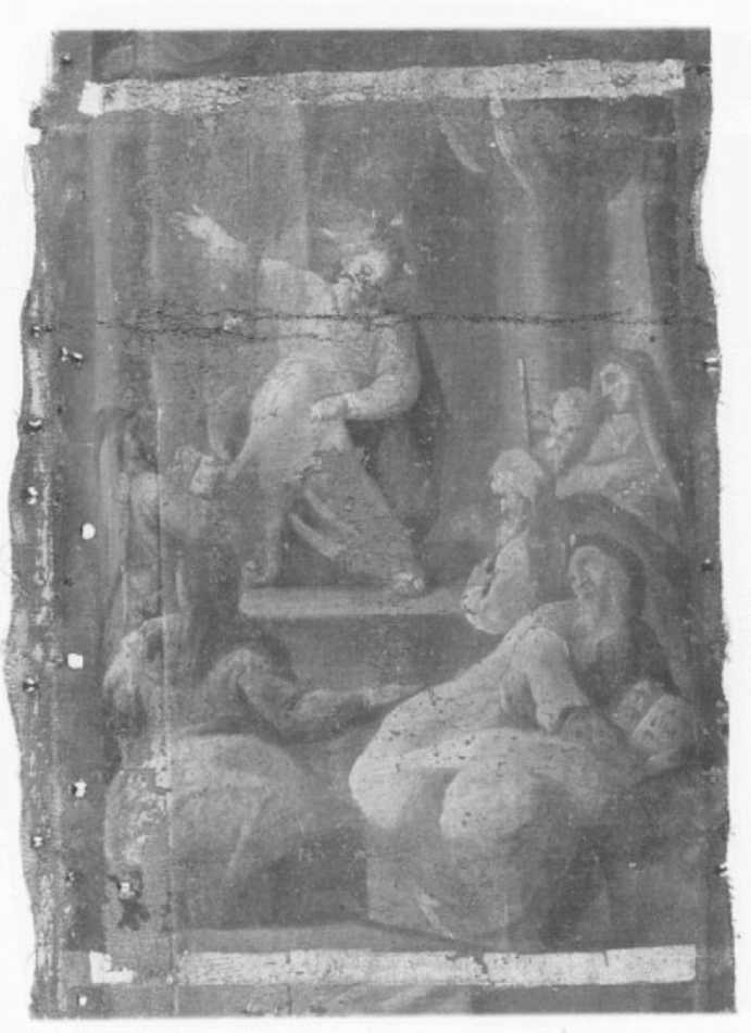 disputa di Gesù con i dottori nel tempio (dipinto, elemento d'insieme) - ambito veronese (sec. XVII)