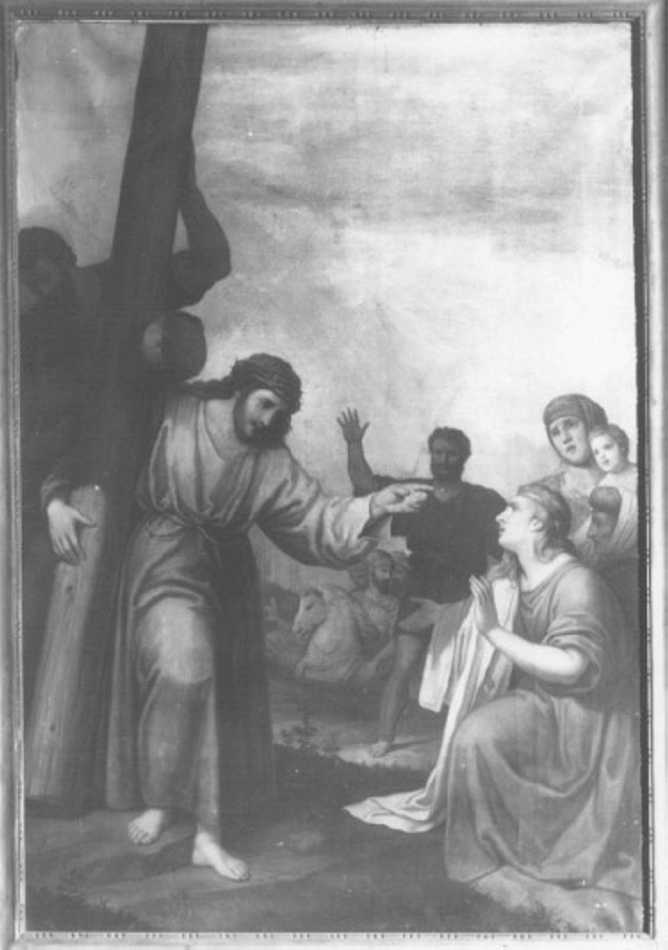 stazione VIII: Gesù consola le donne di Gerusalemme (dipinto) di Caliari Giovanni Battista (sec. XIX)