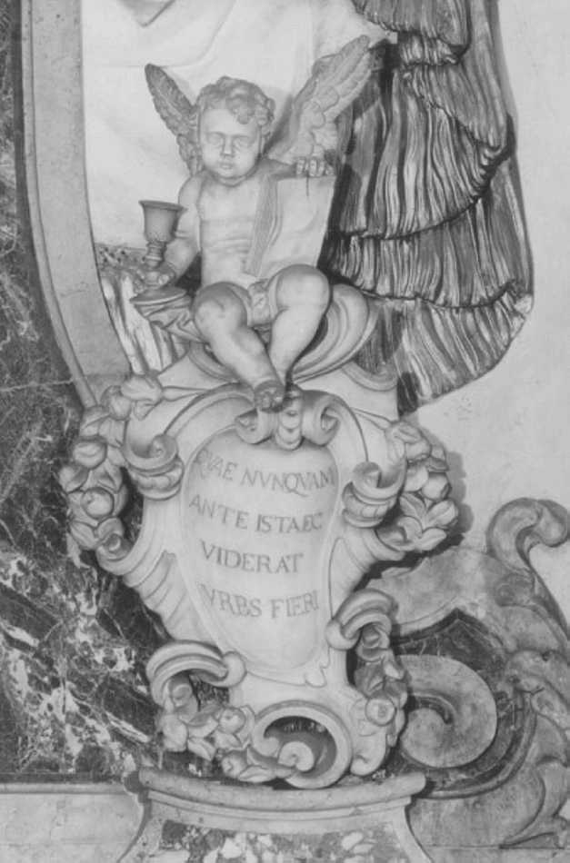 angioletti con libro (statuetta, serie) di Schiavi Giuseppe Antonio (sec. XVII)