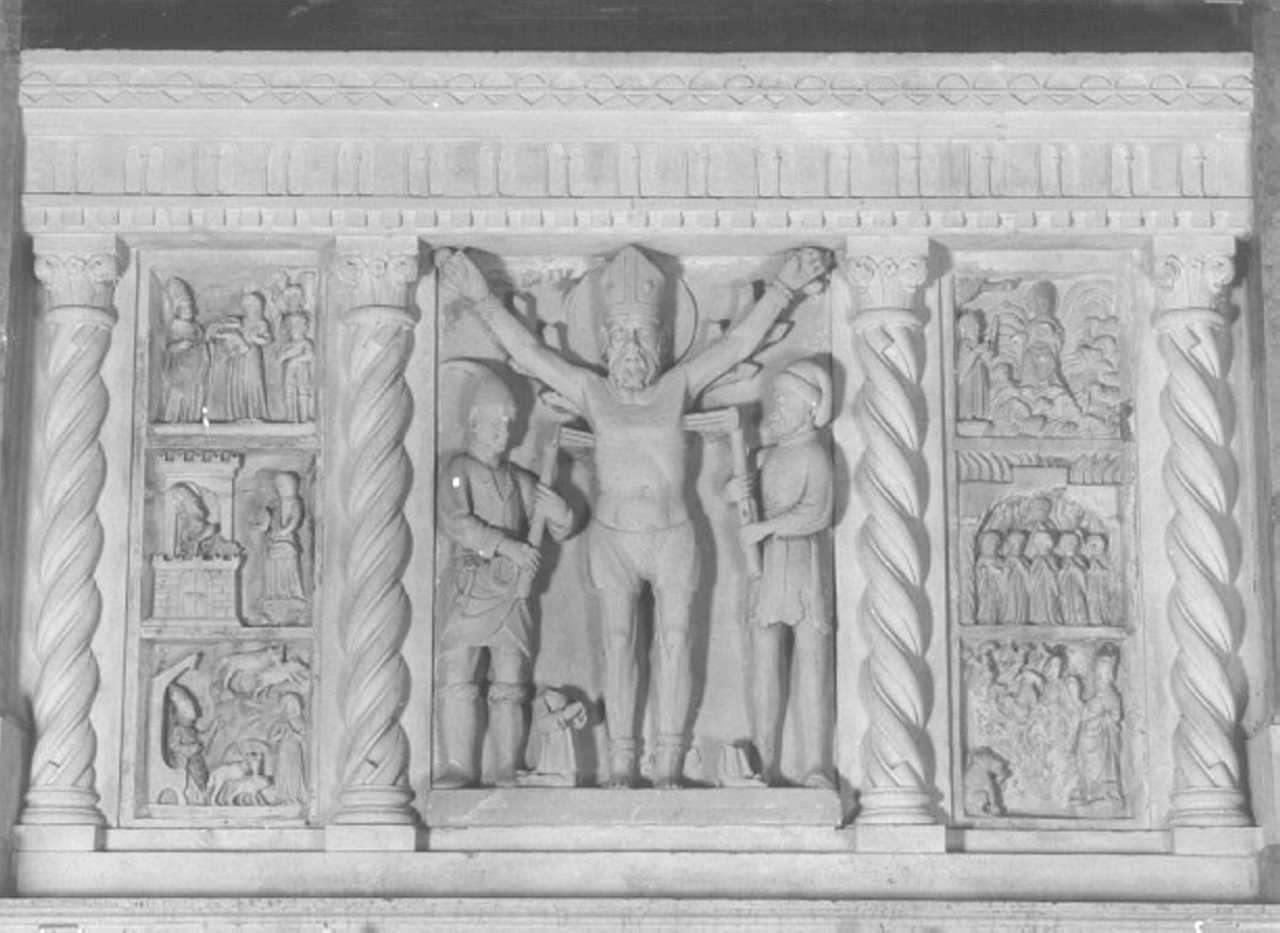 Martirio di San Biagio, San Biagio (rilievo) di Giolfino Bartolomeo (sec. XV)
