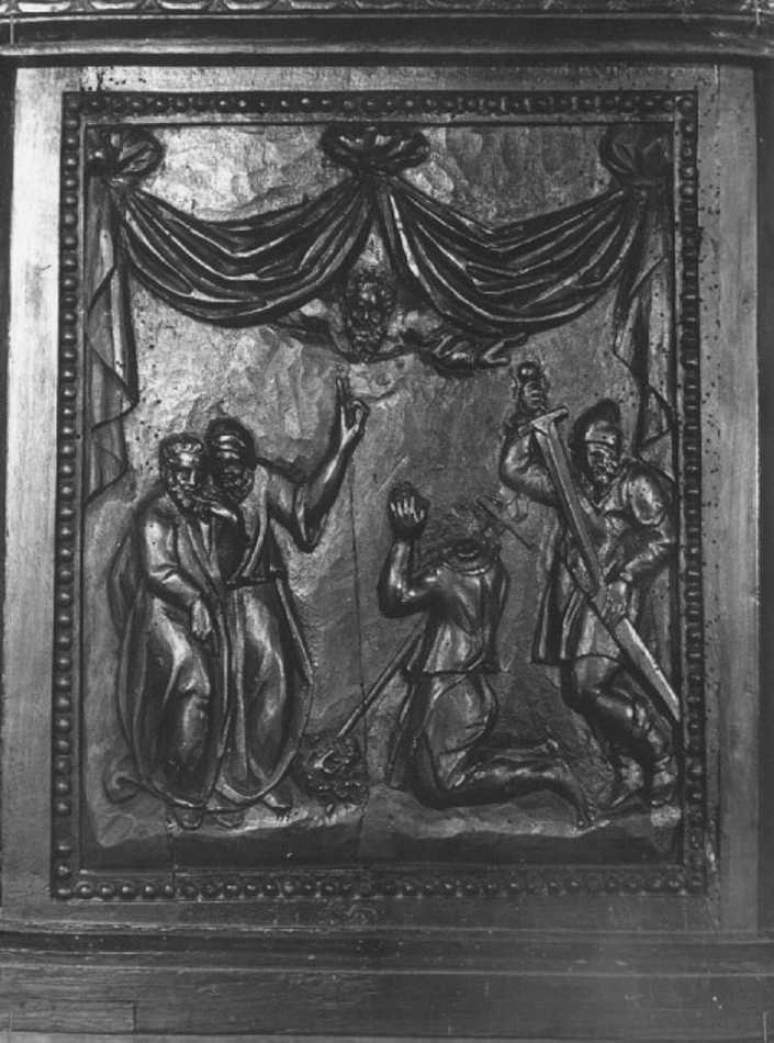 decapitazione di San Giovanni Battista (formella) - ambito veneto (sec. XVI)