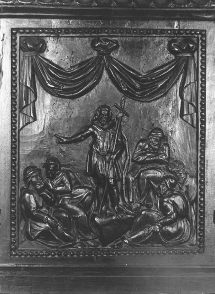 San Giovanni Battista predica nel deserto (formella) - ambito veneto (sec. XVI)