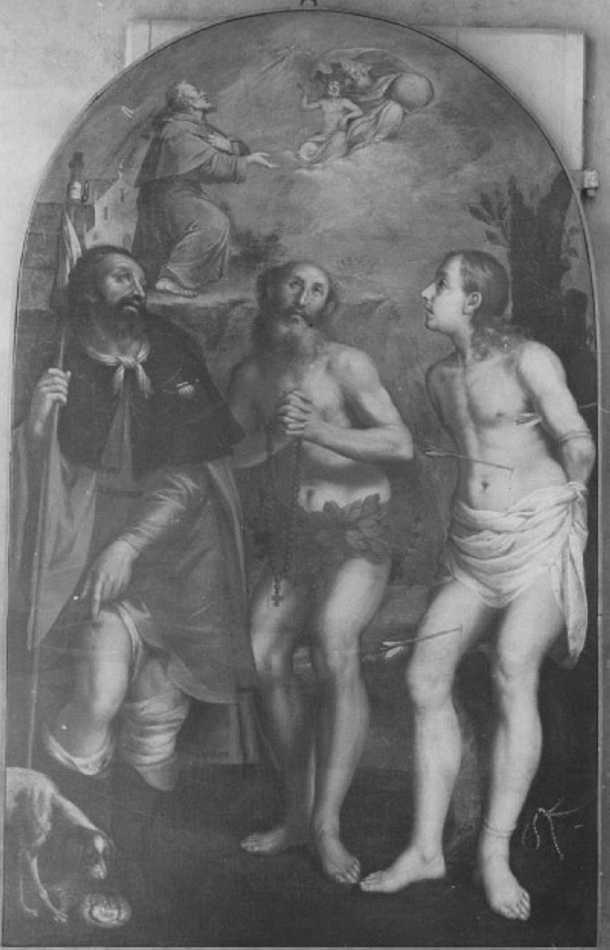 Santi (dipinto) di Girola Antonio (cerchia) (prima metà sec. XVII)