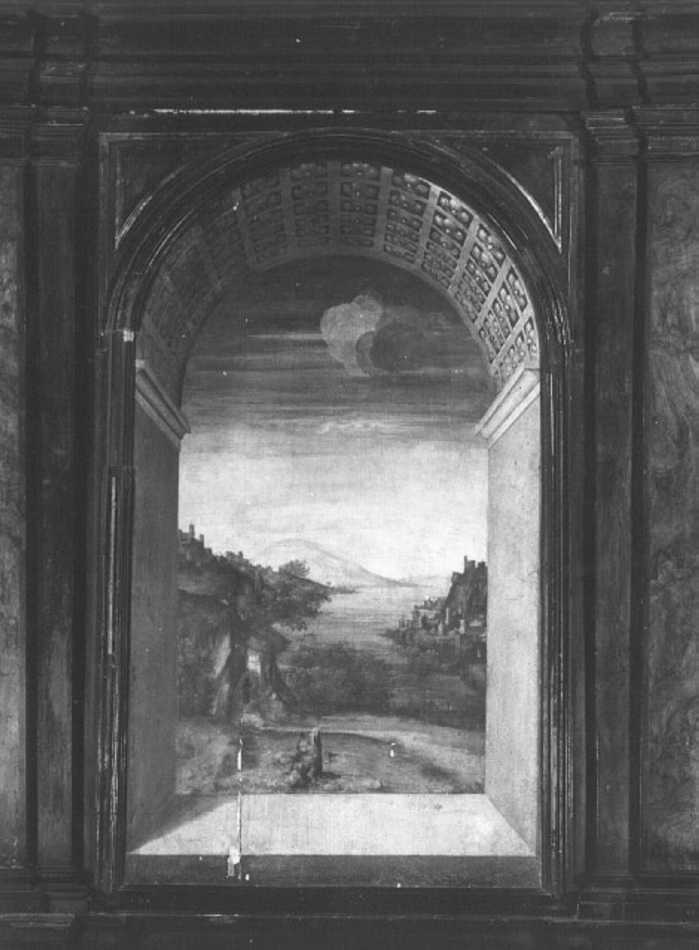 paesaggio lacustre (dipinto) di Caroto Giovanni Francesco (sec. XVI)