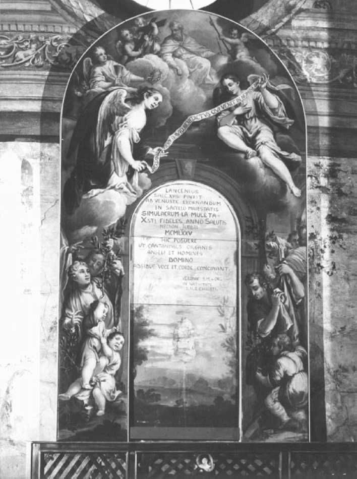 Dio Padre in gloria (dipinto) di Lanceni Giovan Battista (sec. XVIII)