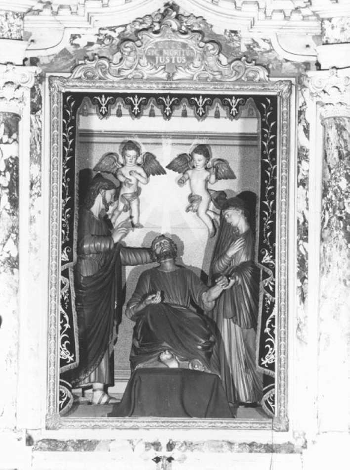 morte di San Giuseppe (gruppo scultoreo) di Righetti Nicolò detto Lugarin (sec. XIX)