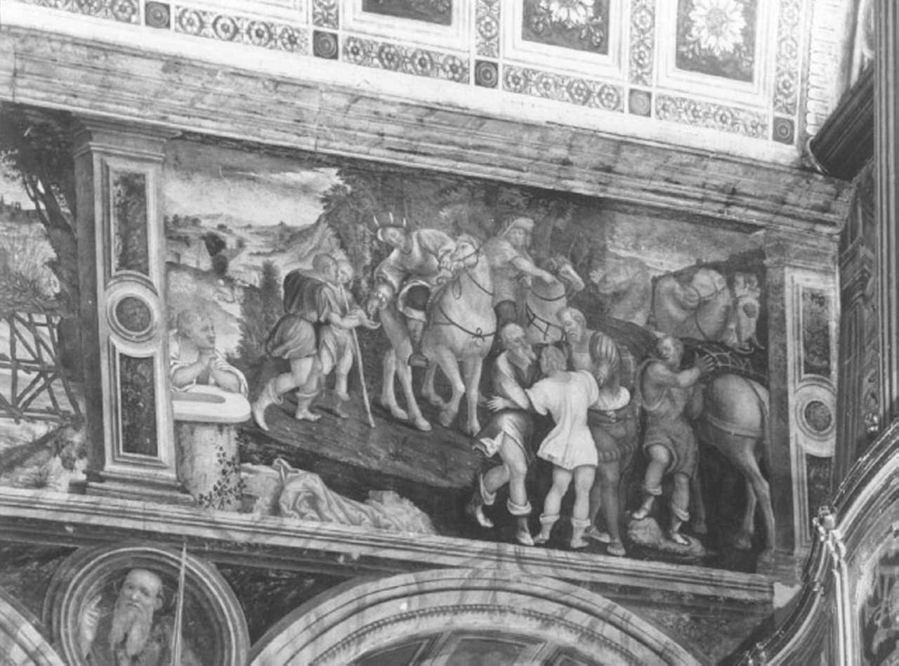Giuseppe venduto dai fratelli (dipinto) di Giolfino Nicola (sec. XVI)