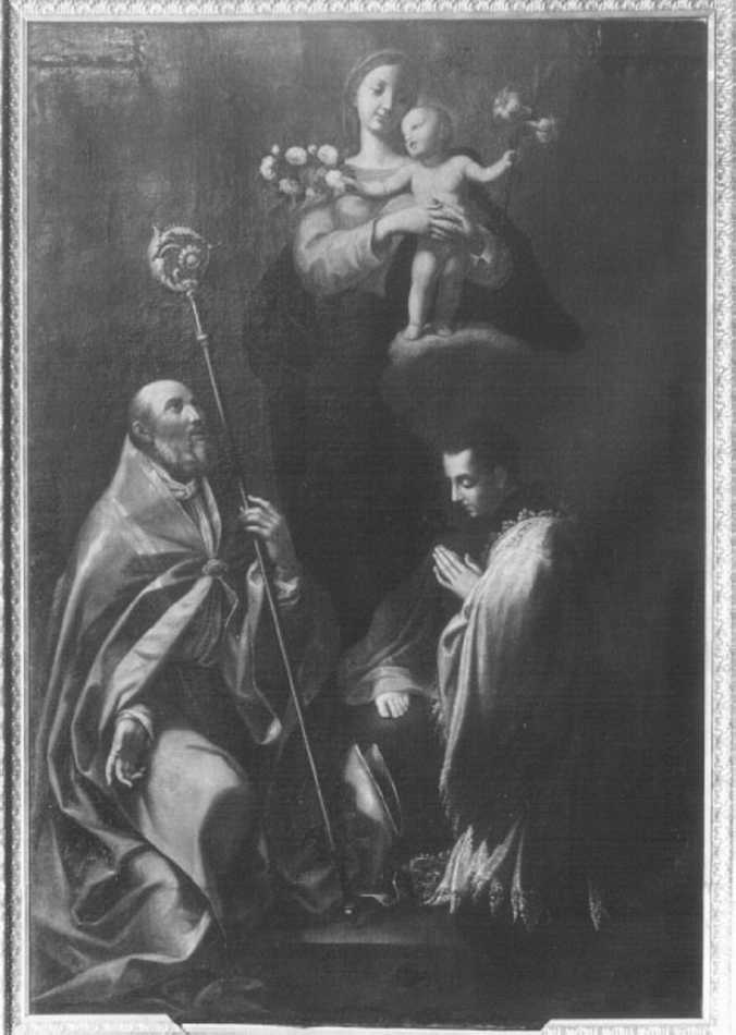 Madonna con Bambino tra angeli e Santi (dipinto) di Cignani Felice (secc. XVII/ XVIII)