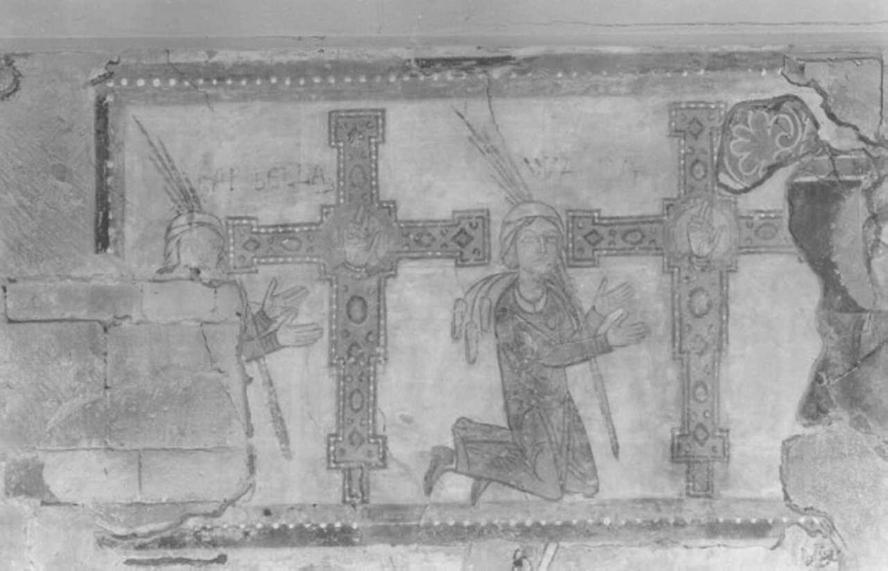 Santi (dipinto, frammento) - ambito veneto (sec. XII)