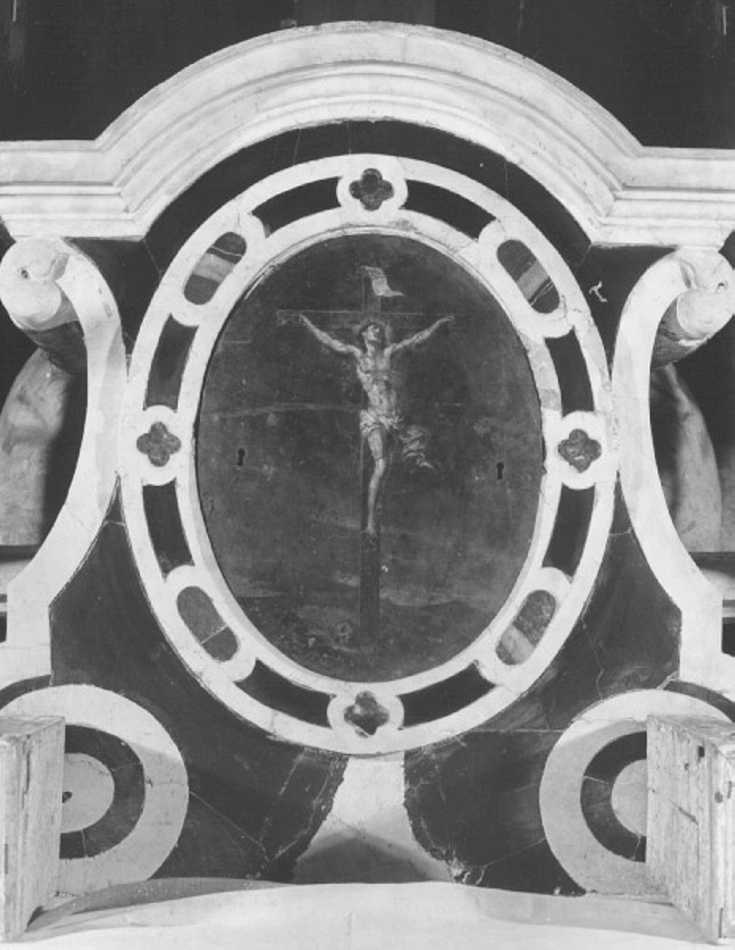 Cristo crocifisso (dipinto) di Prunati Santo (attribuito) (sec. XVII)
