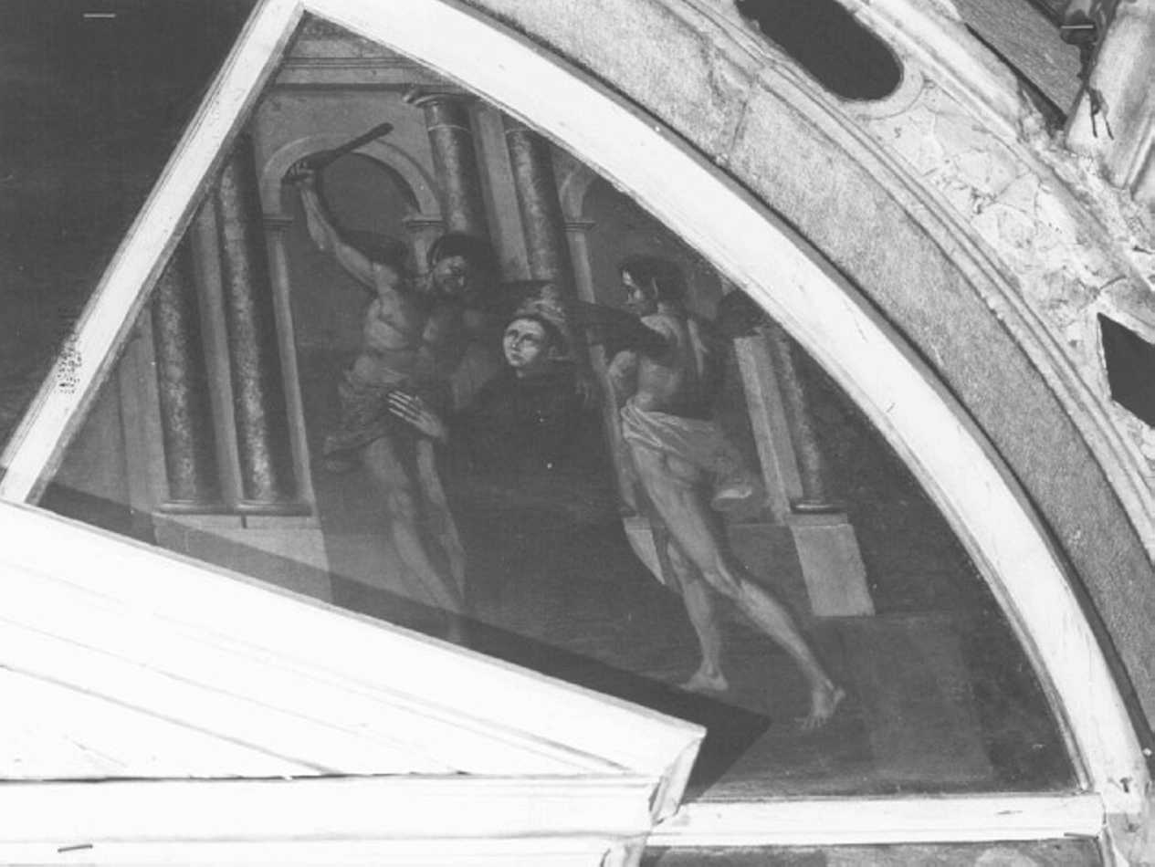 San Nicola percosso da due diavoli alati, San Nicola da Tolentino (dipinto) di Zanconti Domenico (ultimo quarto sec. XVIII)