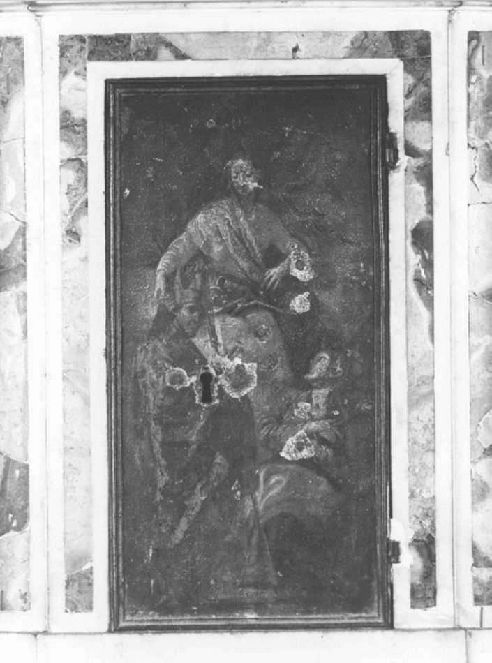 San Tommaso da Villanova (sportello di tabernacolo) di Cignaroli Giuseppe detto Padre Felice (sec. XVIII)