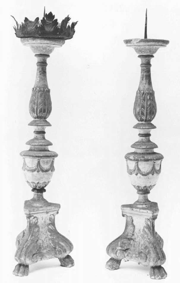 candeliere d'altare - ambito veneto (secc. XVIII/ XIX)