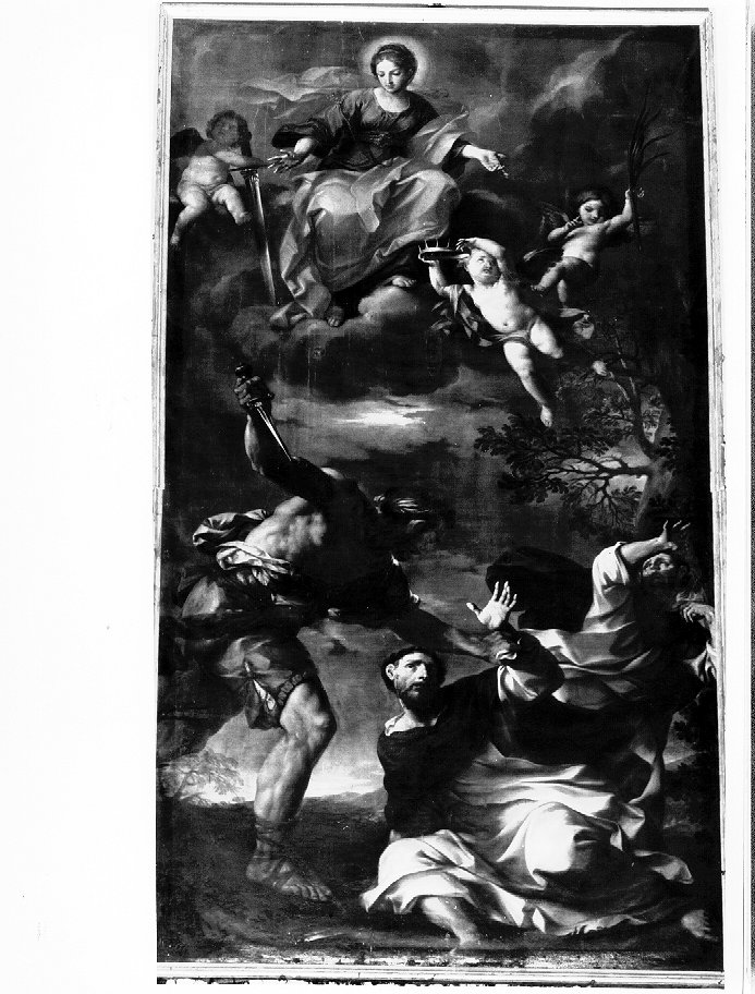 Martirio di San Pietro da Verona (dipinto) di Torelli Felice (attribuito) (sec. XVIII)