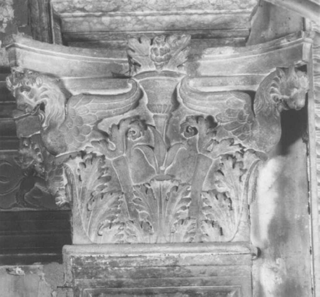 motivo decorativo fitomorfo (rilievo) di Domenico Da Lugo (attribuito) (sec. XVI)