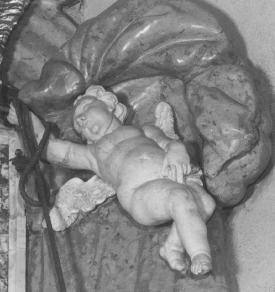 angioletto reggicortina (scultura) di Muttoni Francesco (attribuito) (sec. XVIII)