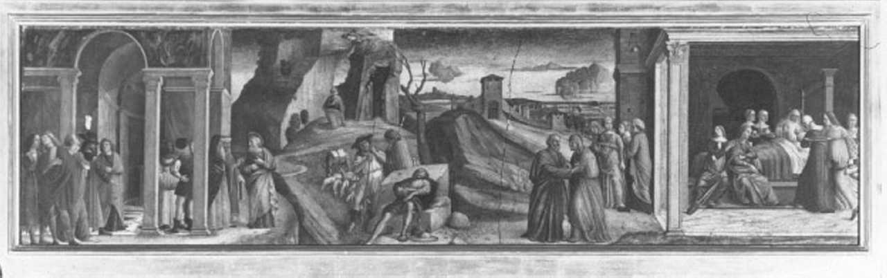 storie di Sant'Anna e San Gioacchino (dipinto) di Morone Francesco (attribuito) (inizio sec. XVI)