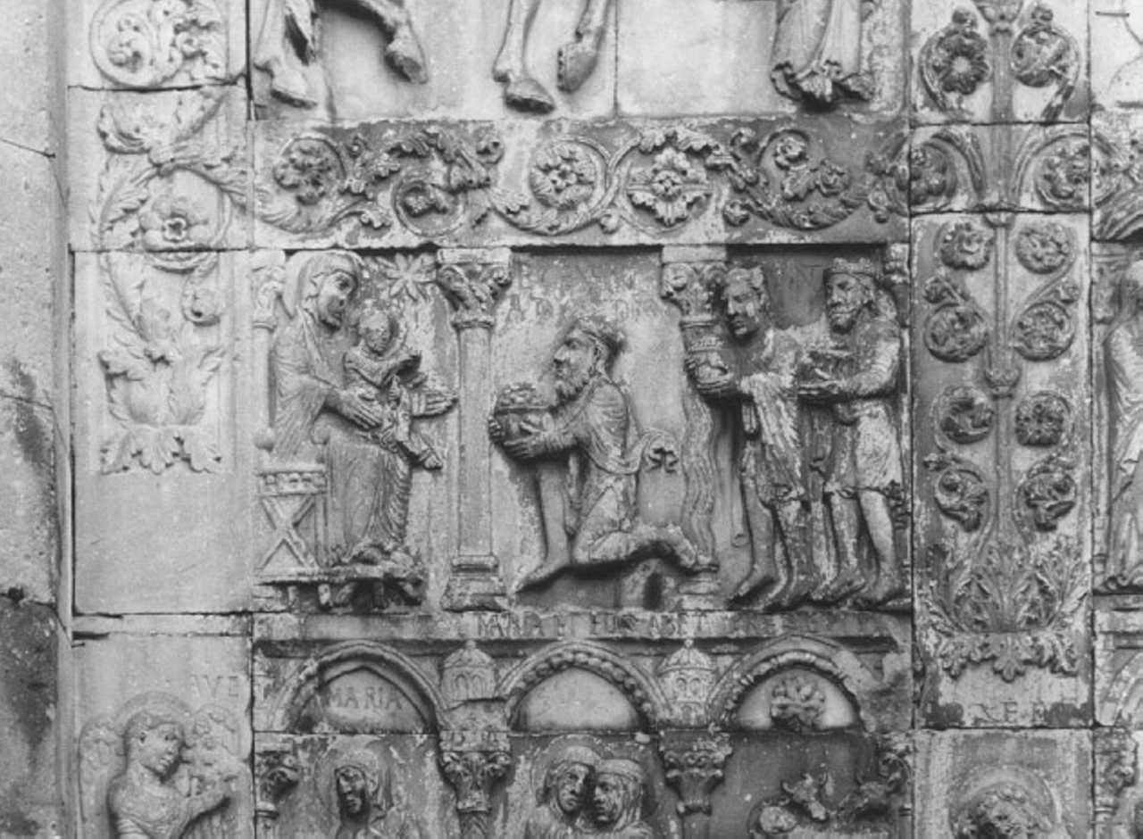 adorazione dei Re Magi (rilievo, elemento d'insieme) di Guglielmo (sec. XII)