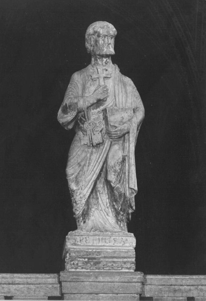 San Pietro (statua, elemento d'insieme) - ambito veronese (prima metà sec. XIII)