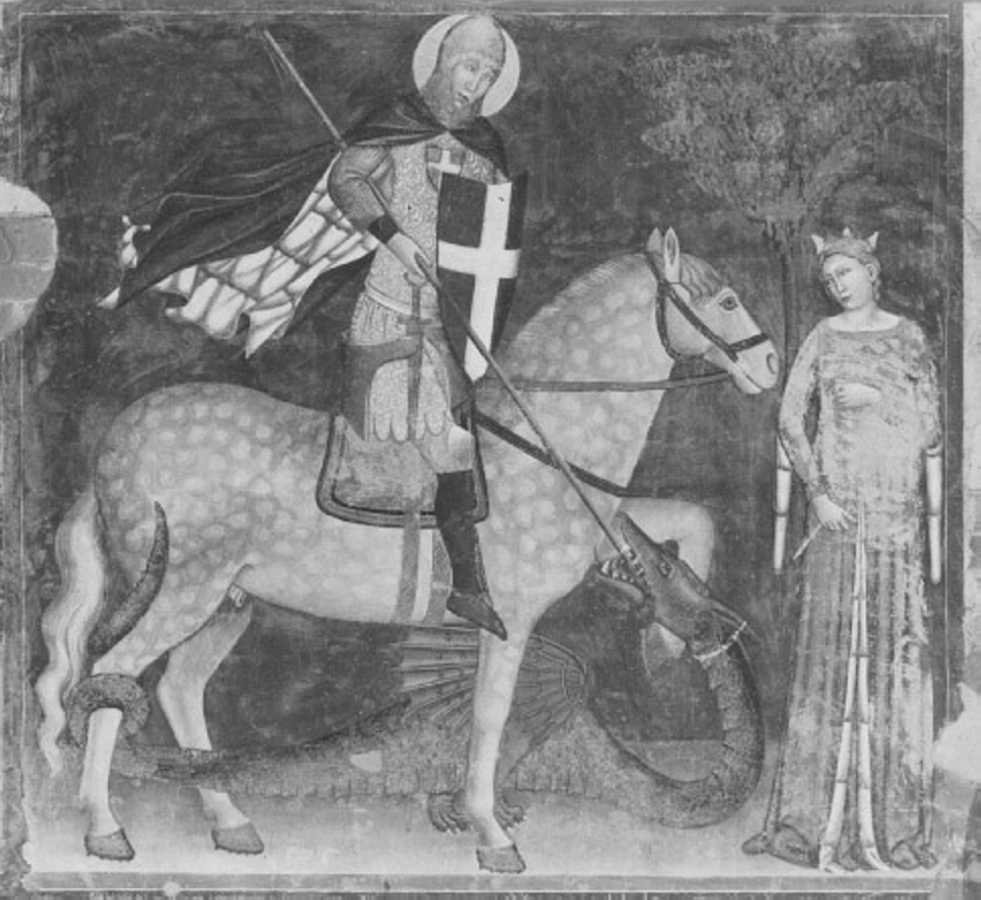 San Giorgio uccide il drago (dipinto) di Secondo Maestro di San Zeno (attribuito) (sec. XIV)
