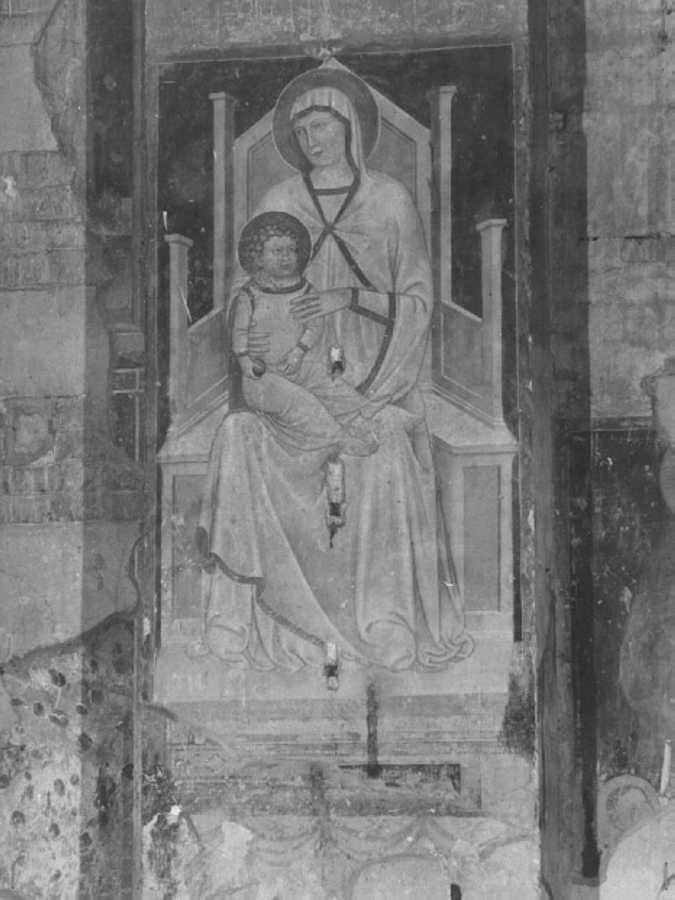 Madonna con Bambino in trono (dipinto) di Secondo Maestro di San Zeno (attribuito) (sec. XIV)