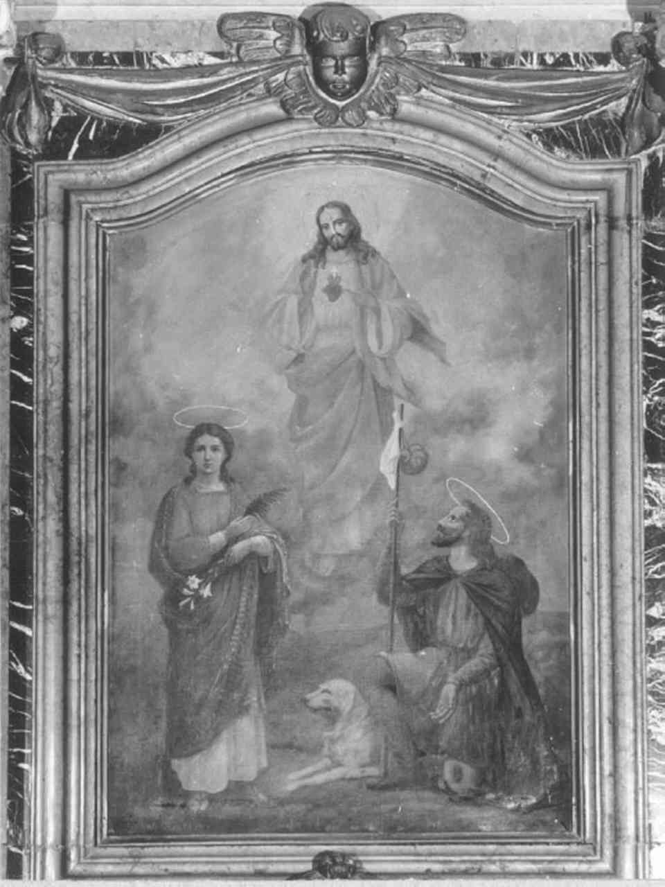Sacro Cuore di Gesù (dipinto) di Pontedera Giuseppe (sec. XIX)