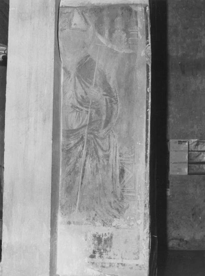 Santo vescovo (dipinto, frammento) - ambito veneto (fine/inizio secc. XIV/ XV)