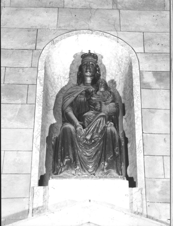 Madonna in trono con Bambino (statua) - ambito veneto (secc. XIV/ XV)