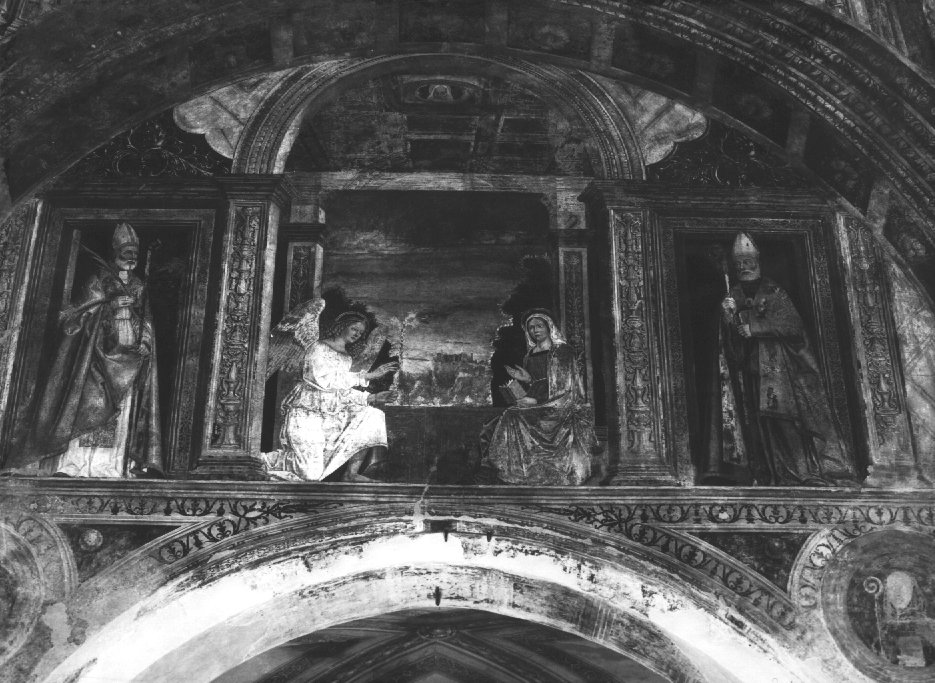 Annunciazione (dipinto) di Morando Paolo (e aiuti) (sec. XVI)